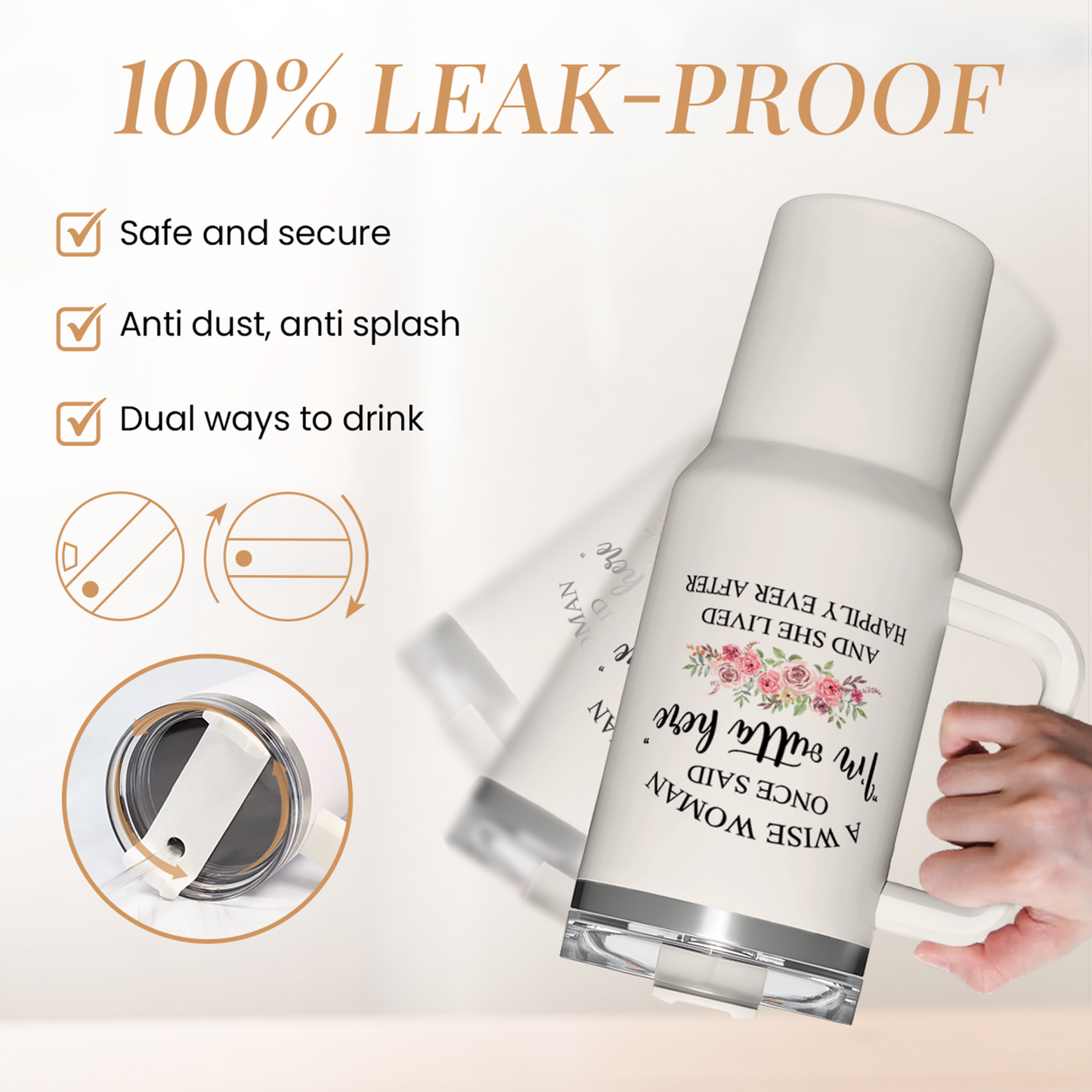 Retirement Gifts for Women Tumbler 40oz Stainless Steel with Handle and Straw, Happy Retirement Gifts - Coworker Leaving Gifts, Farewell Gifts, Goodbye Gifts for Colleagues Work Bestie