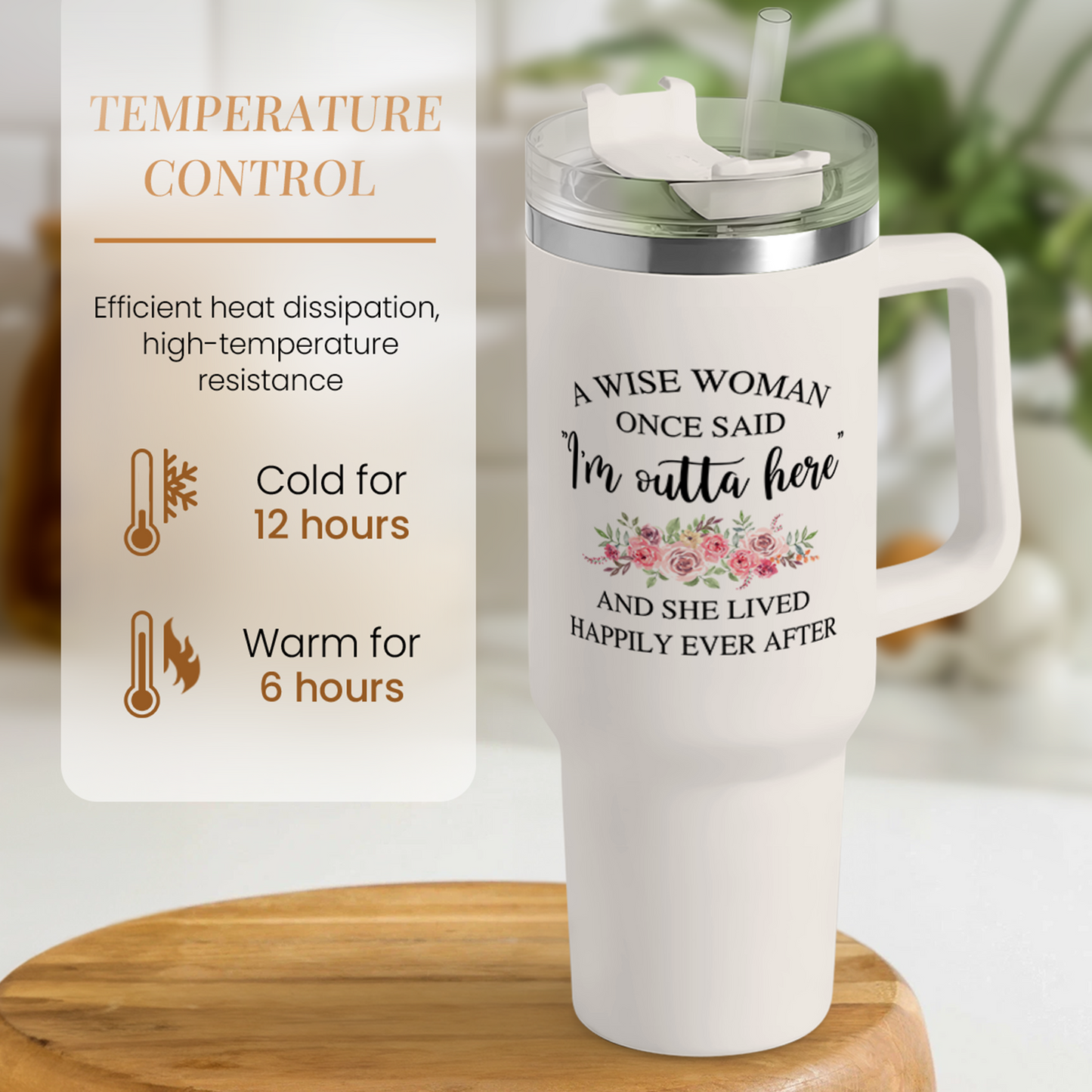 Retirement Gifts for Women Tumbler 40oz Stainless Steel with Handle and Straw, Happy Retirement Gifts - Coworker Leaving Gifts, Farewell Gifts, Goodbye Gifts for Colleagues Work Bestie