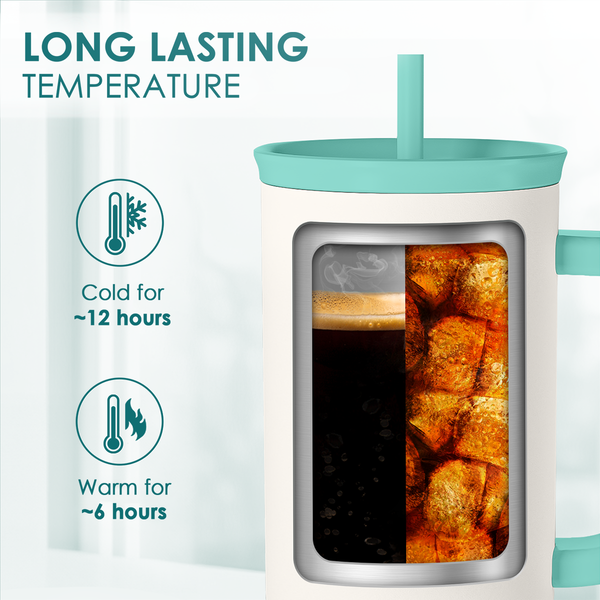 Nurse Gift for Women, Nurse Nutrition Facts Tumbler with Handle, Insulated Stainless Steel Travel Coffee Mug for Nurses Nursing Friends, Aprreciation Gifts for Nurse Week, Birthday, Christmas, 40oz